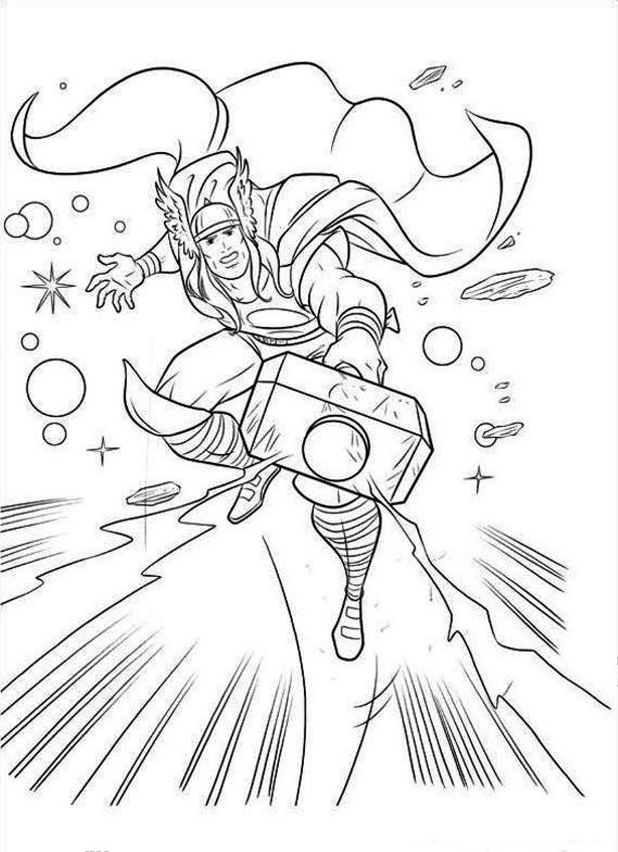 Thor Coloring Pages To Download And Print For Free