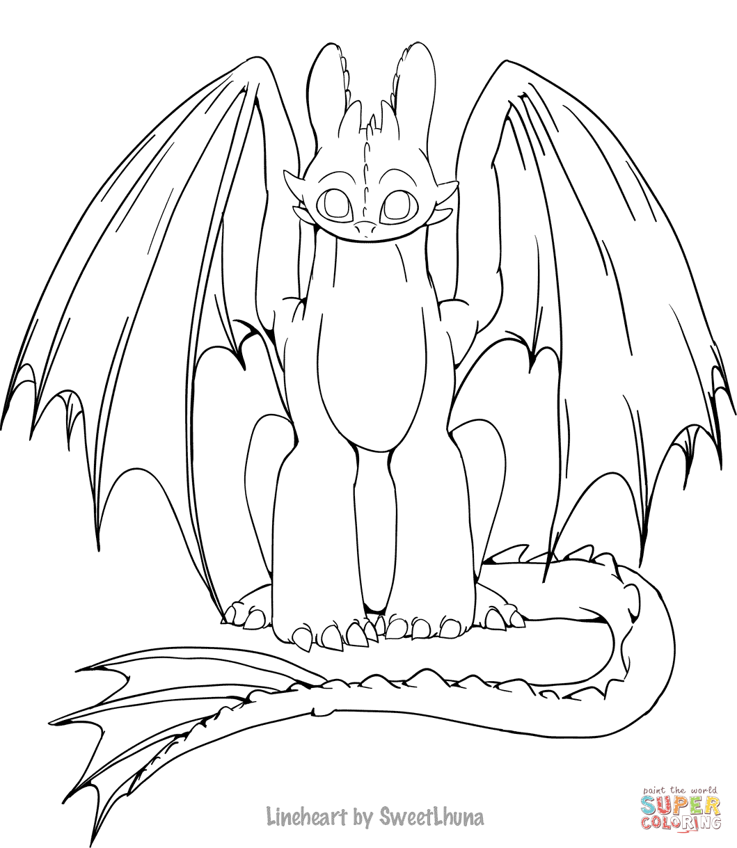 Toothless Coloring Page Coloring Home