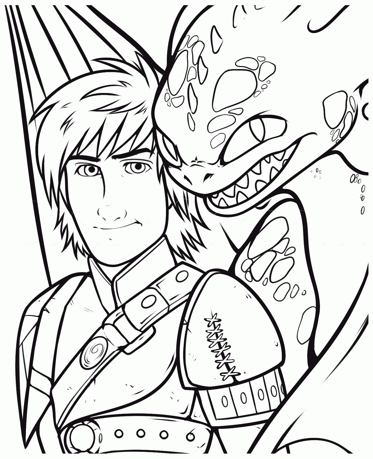 Free Printable Coloring Page Toothless