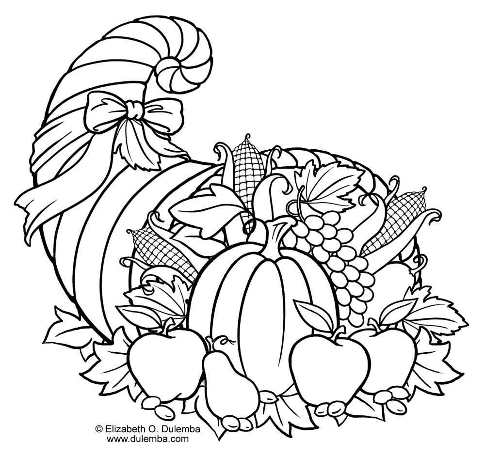 Top 10 Cornucopia Coloring Pages