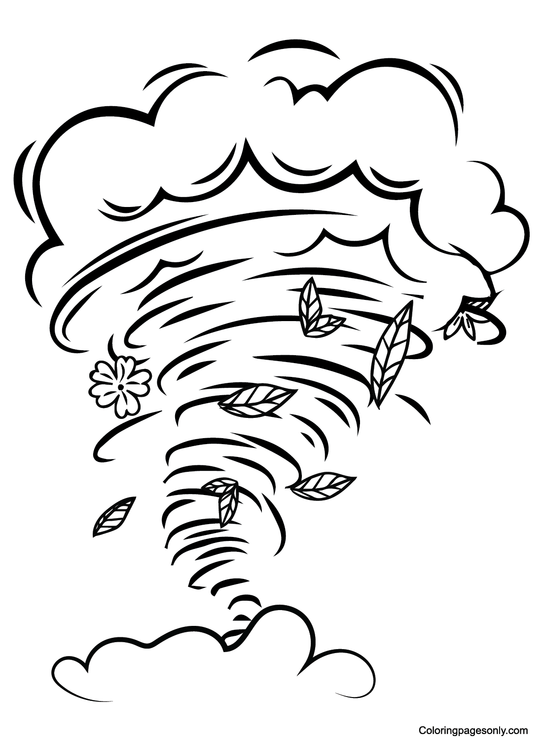 Tornado Coloring Pages Printable