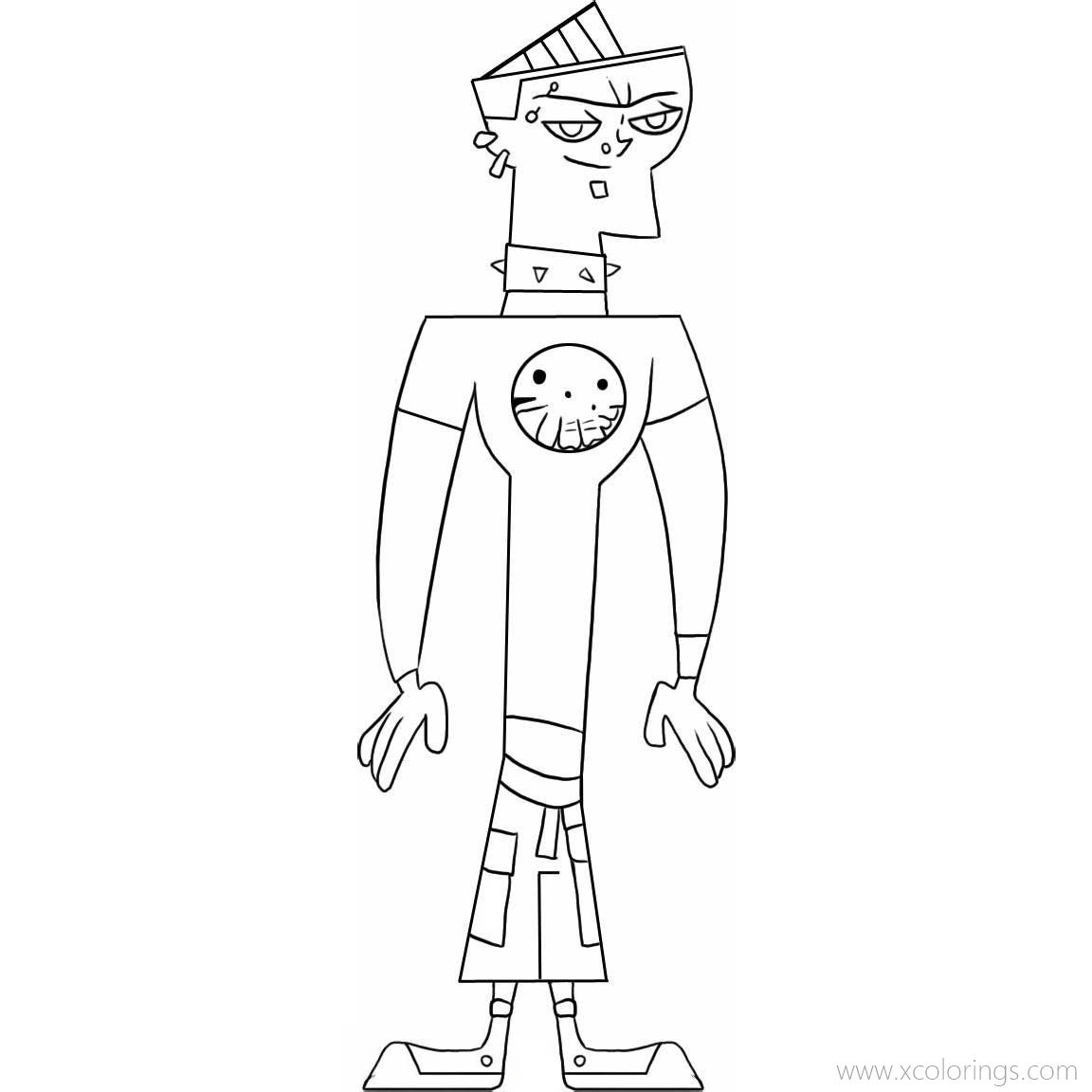 Total Drama Duncan Coloring Pages XColorings