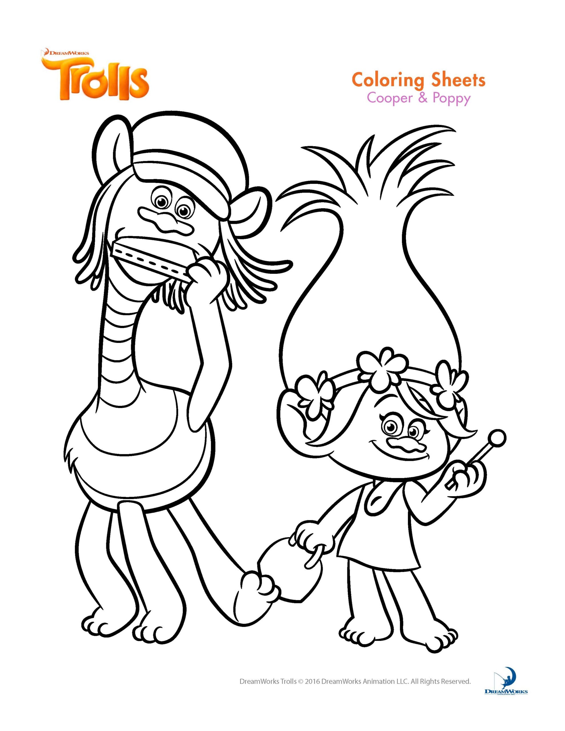 Trolls Movie Coloring Pages Best Coloring Pages For Kids