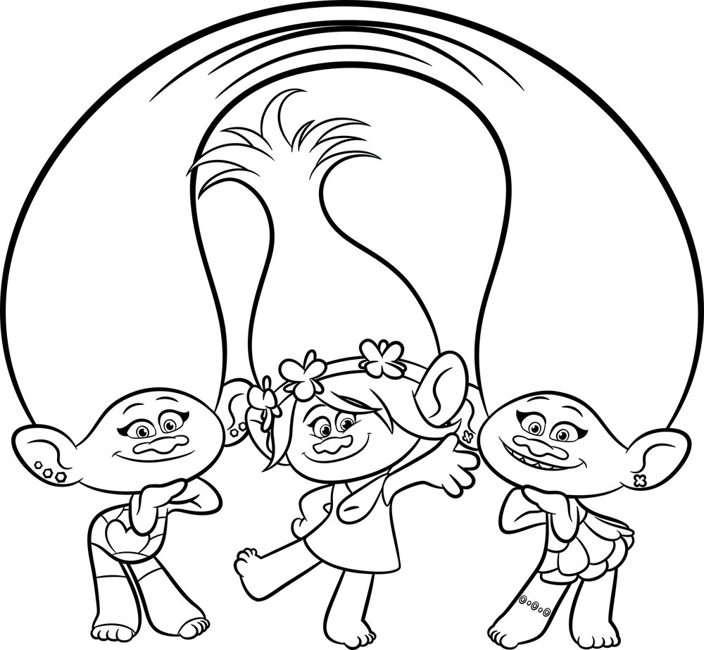 Printable Trolls Coloring Pages