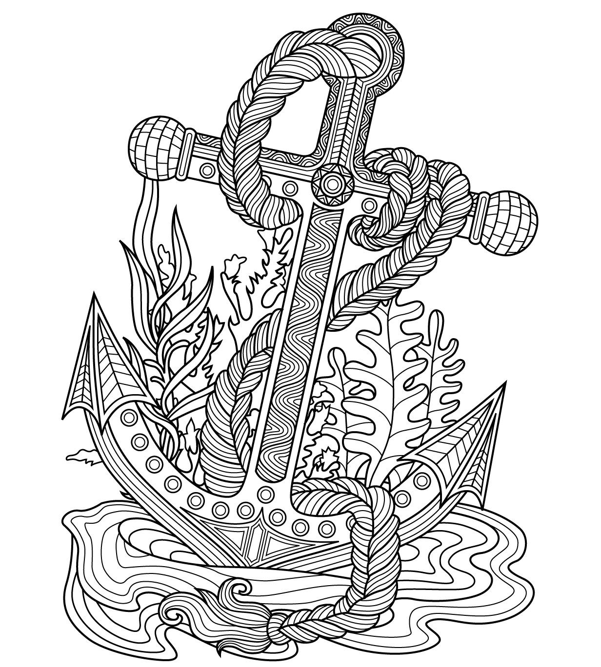 Under The Sea Coloring Pages Beautiful Anchor Sea Coloring Page Ocean Coloring Pages Adult