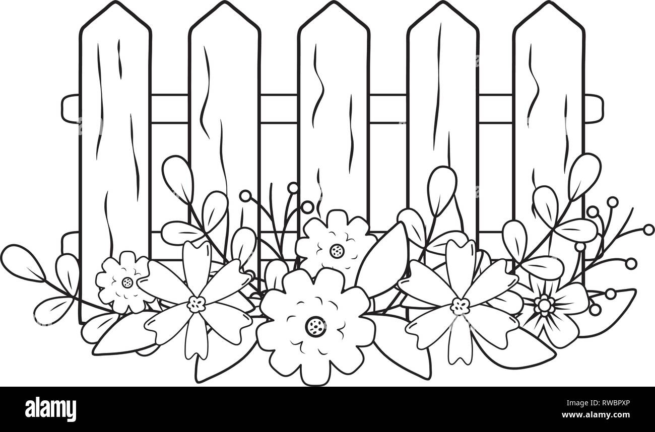 White Picket Fence Coloring Pages