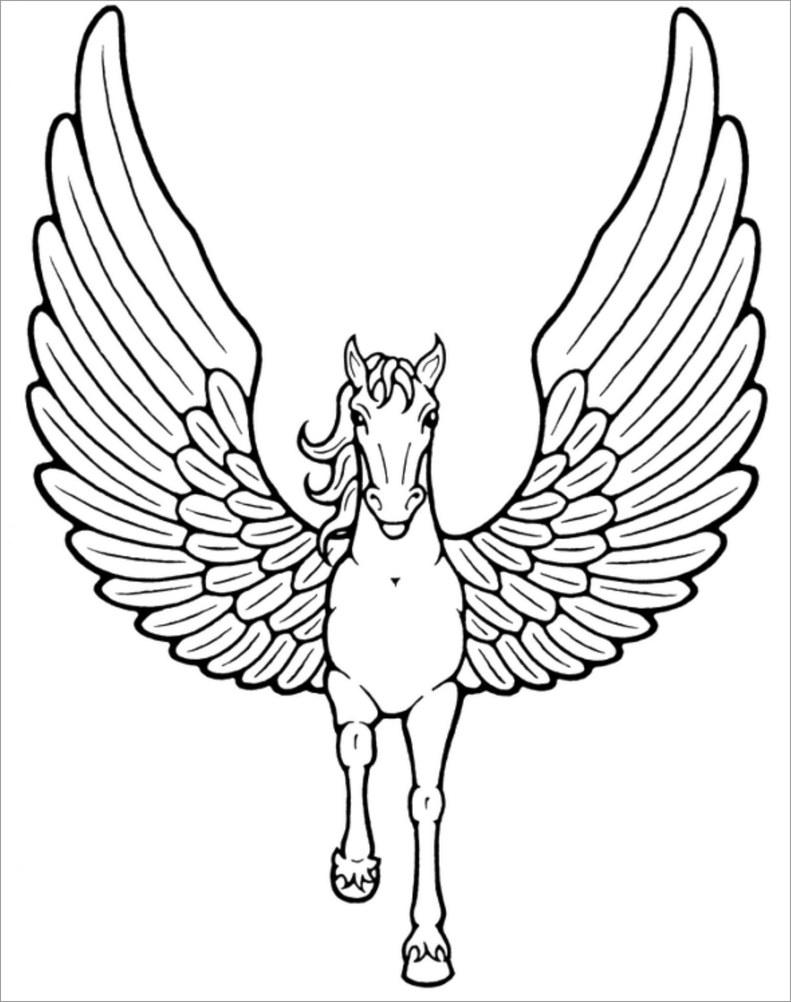 Winged Unicorn Coloring Pages Let S Coloring The World