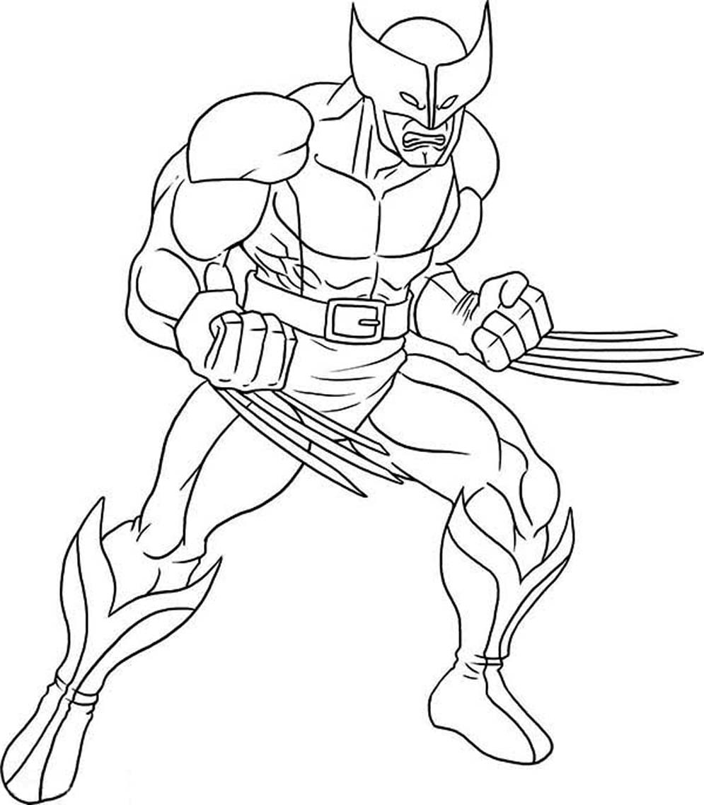 Wolverine Superheroes Free Printable Coloring Pages