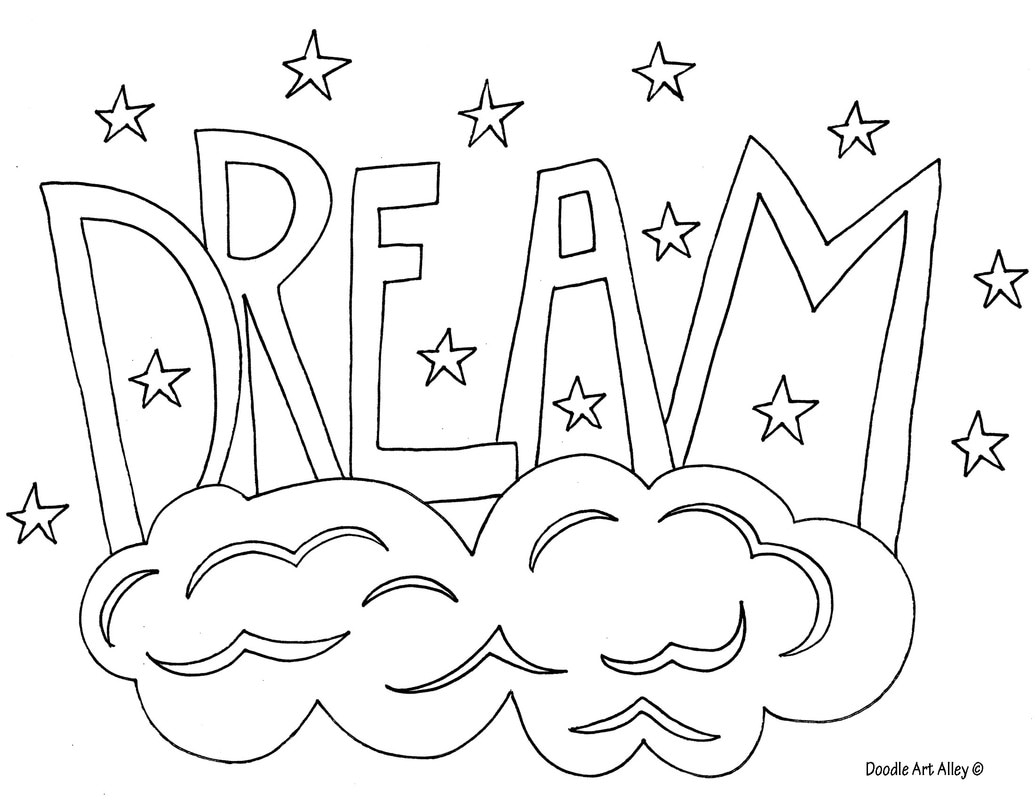 Word Coloring Pages DOODLE ART ALLEY