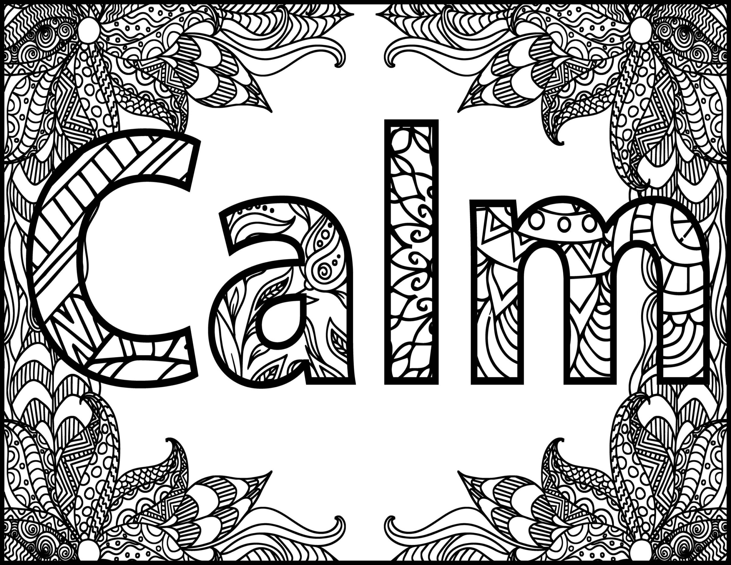 Word Coloring Pages Printable