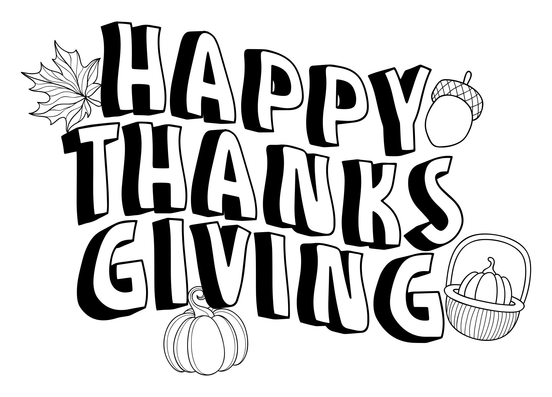 Free Printable Coloring Pages Thanksgiving