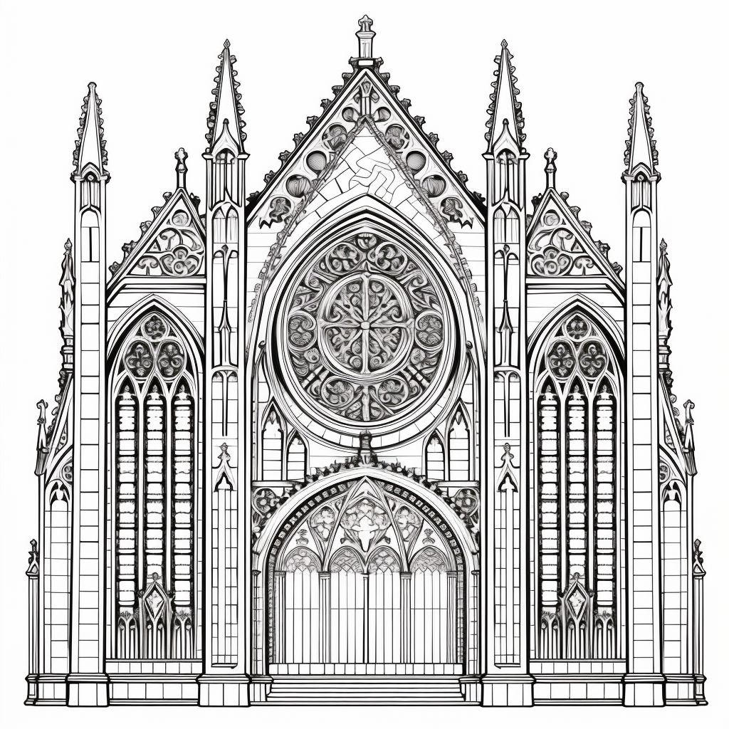 10 Cathedral Coloring Pages Architecture Design Ai Coloring Pages