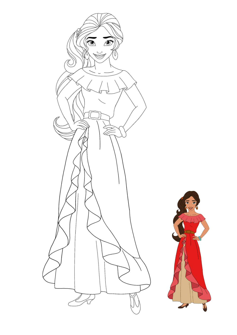 10 Free Printable Elena Of Avalor Colouring SelenaRalia