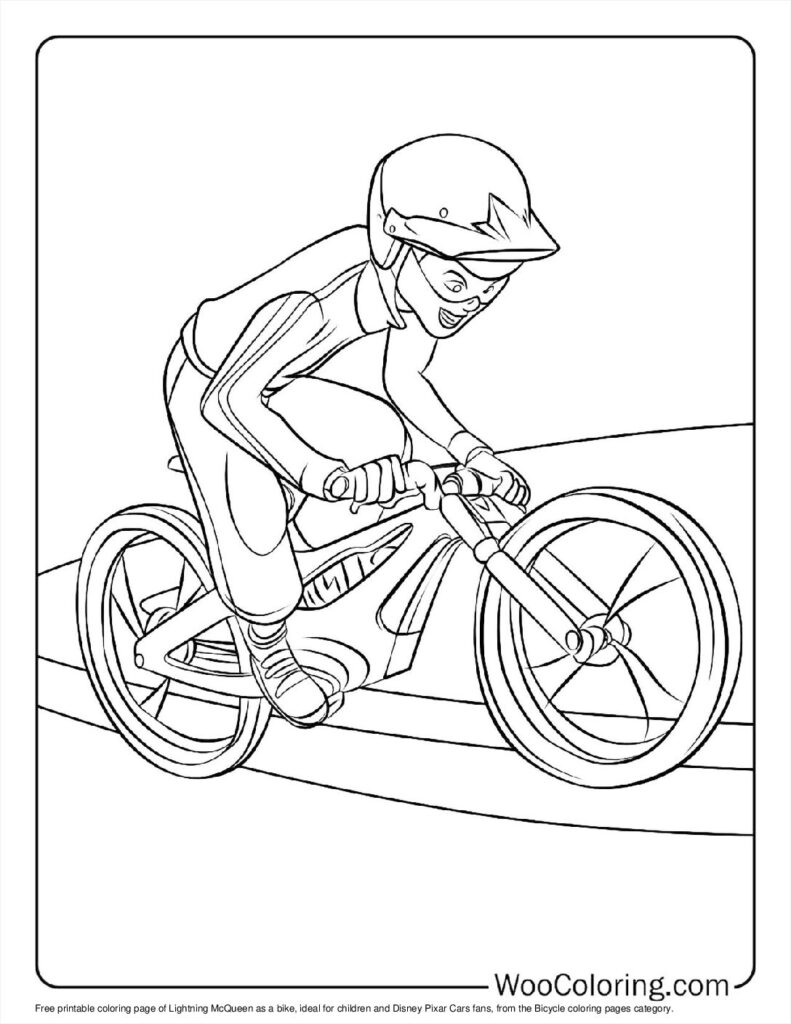 Bicycle Coloring Page Printable