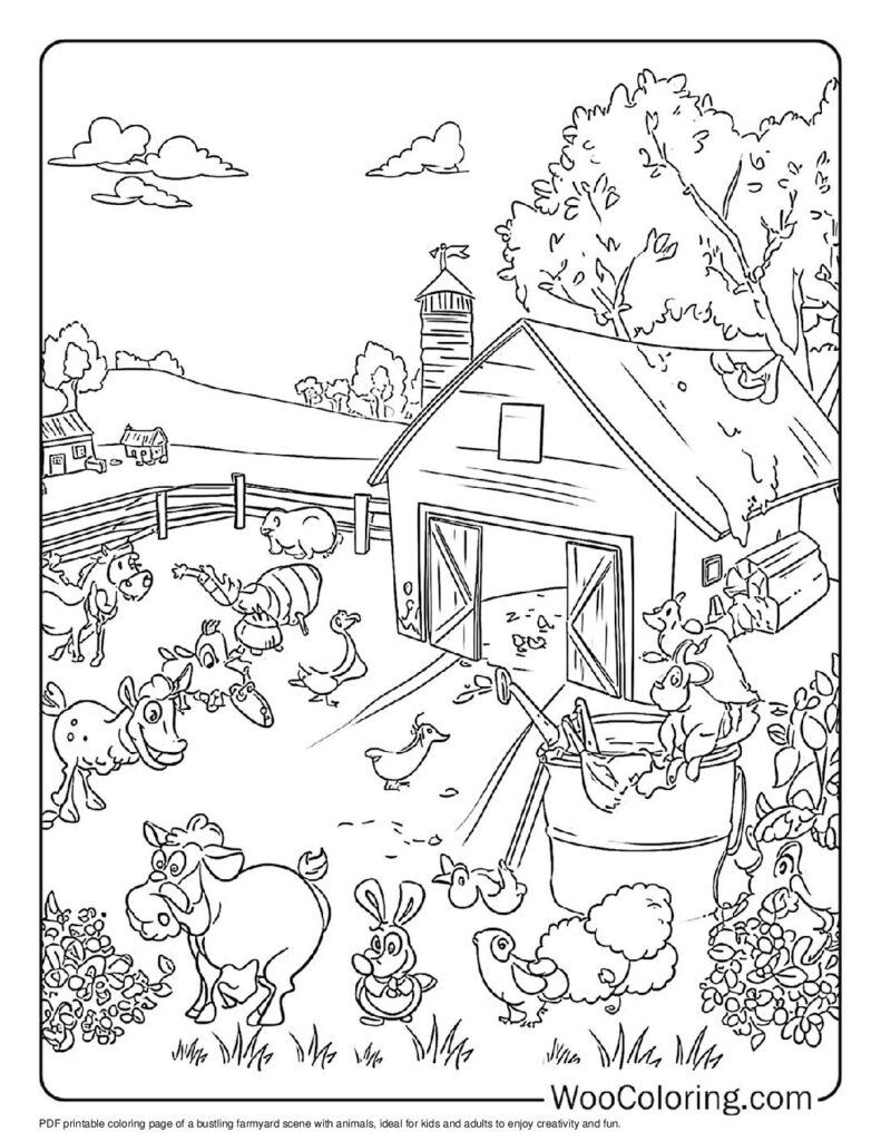 Printable Coloring Pages Farm