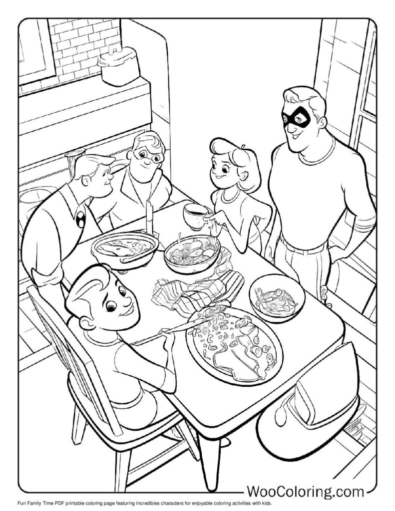Incredibles Free Printable Coloring Pages
