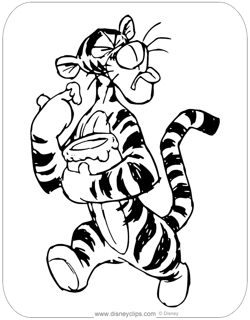 Tigger Coloring Pages Free Printable