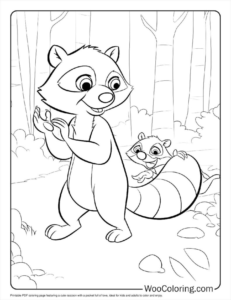 100 Raccoon Coloring Pages Free PDF To Print Woo Coloring