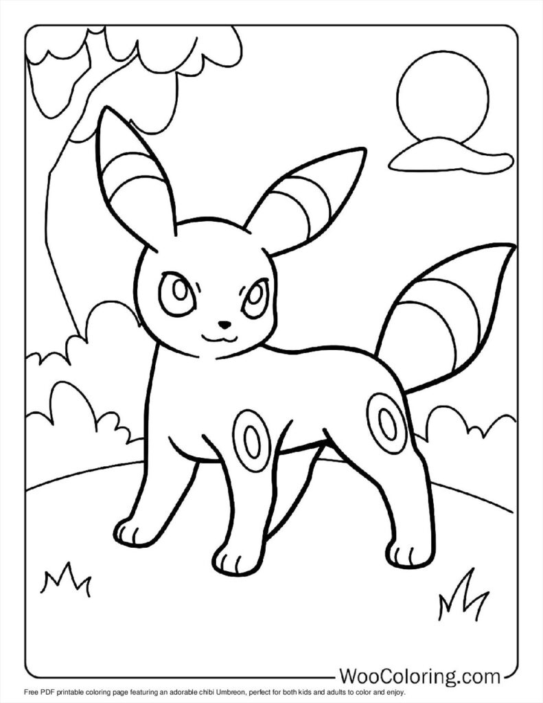 100 Umbreon Coloring Pages Free PDF To Print Woo Coloring