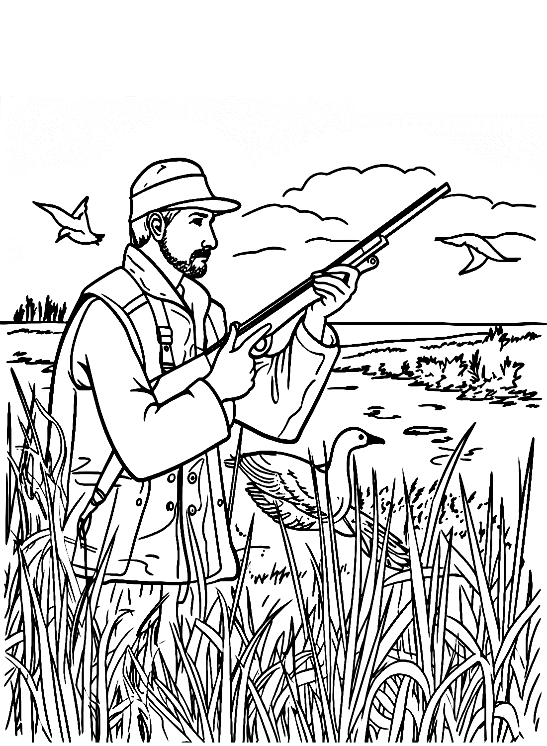 12 Hunting Coloring Pages ColoringPagesOnly