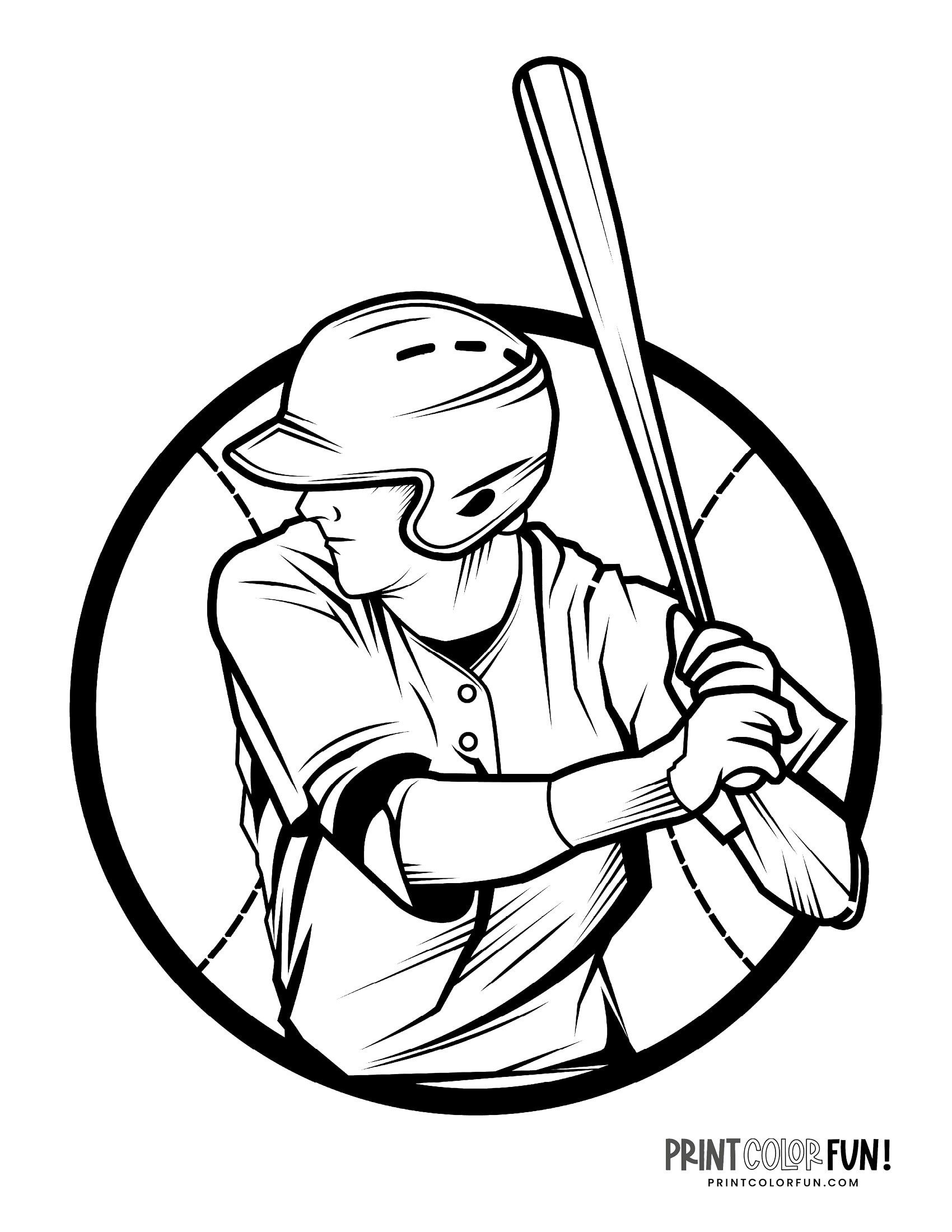 14 Baseball Player Coloring Pages Free Sports Printables Print Color Fun