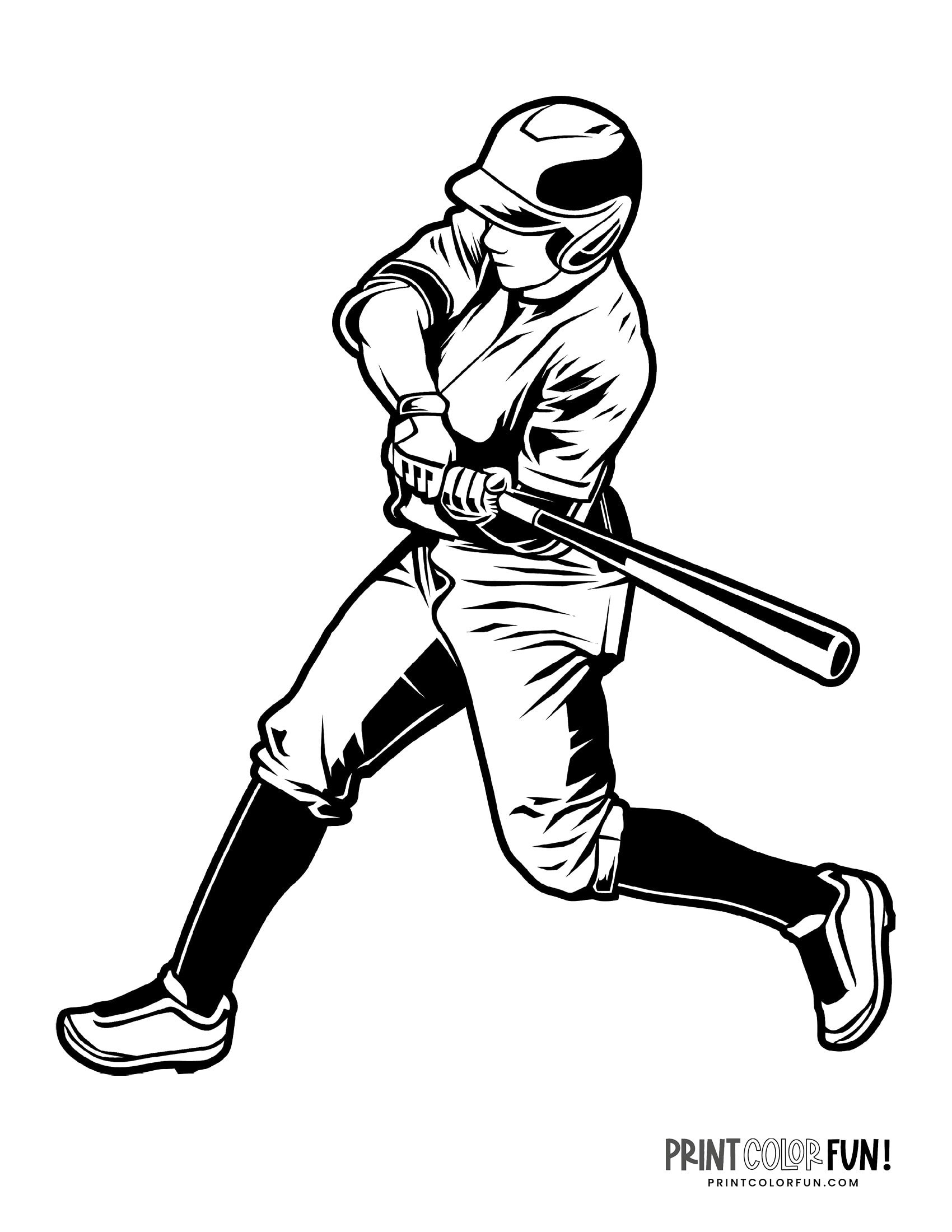 Printable Coloring Pages Baseball
