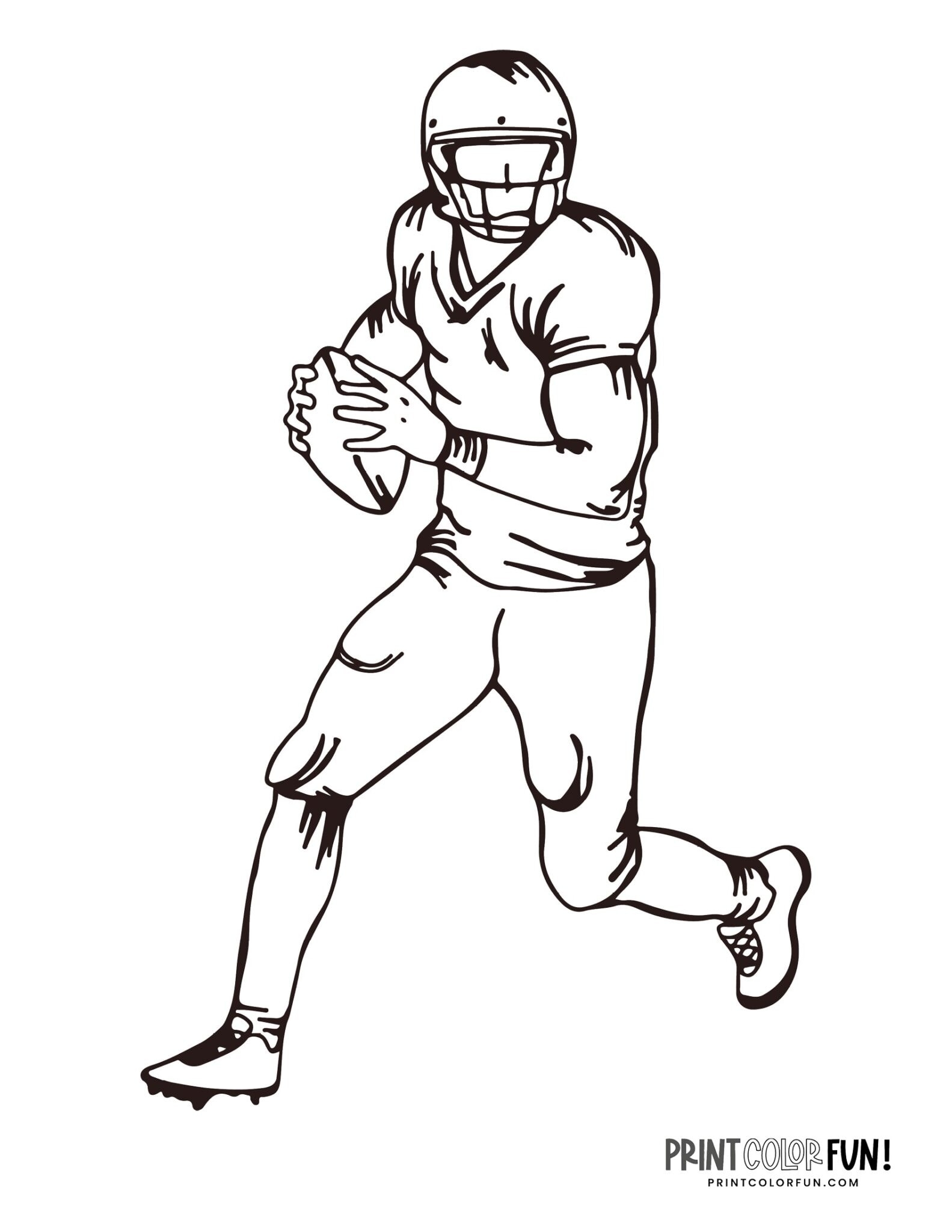 14 Football Player Coloring Pages Free Sports Printables At PrintColorFun