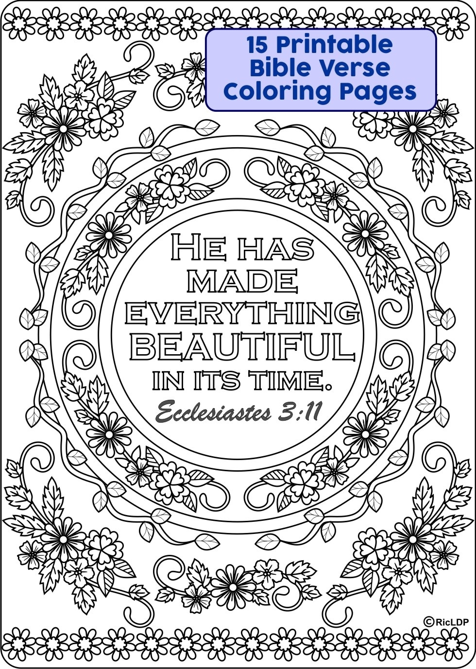 Printable Scripture Color Page