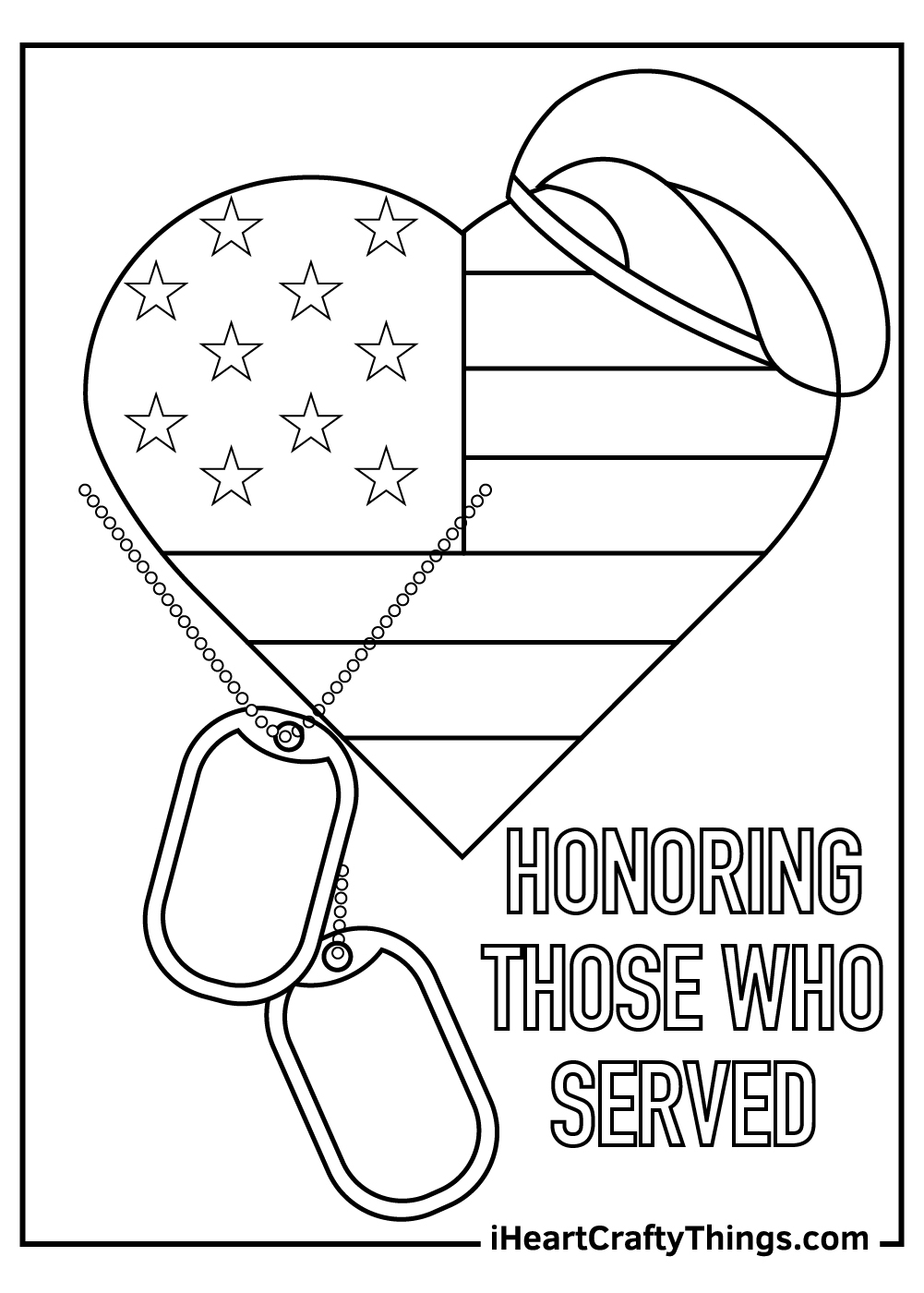 Veterans Printable Coloring Pages