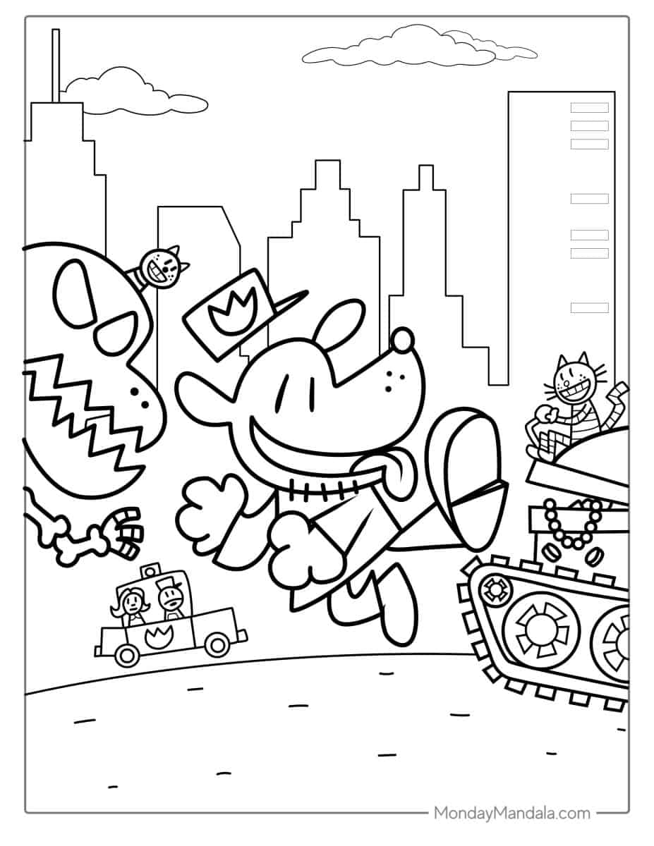 19 Dog Man Coloring Pages Free PDF Printables