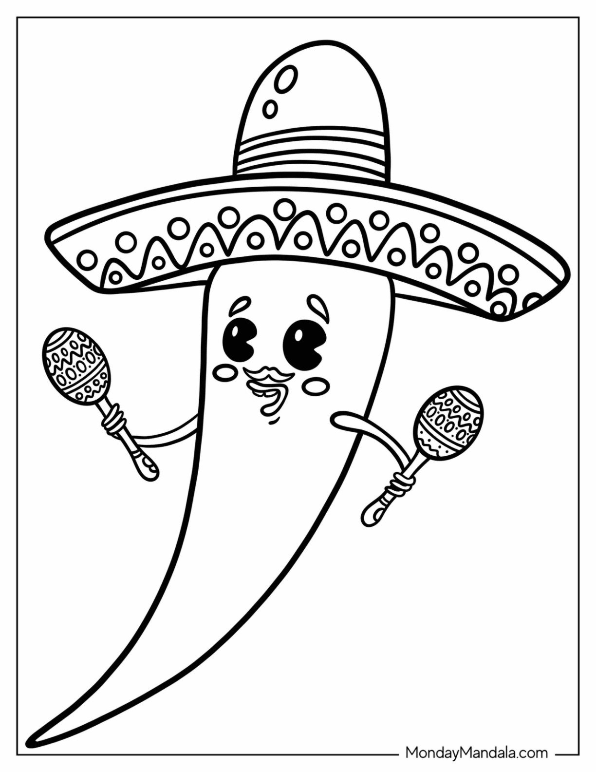 Free Printable Sombrero Coloring Pages