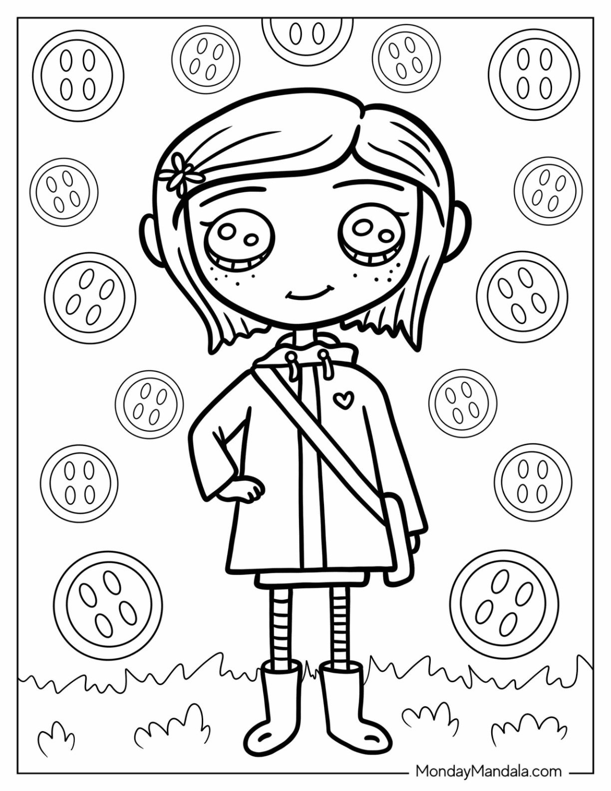 20 Coraline Coloring Pages Free PDF Printables