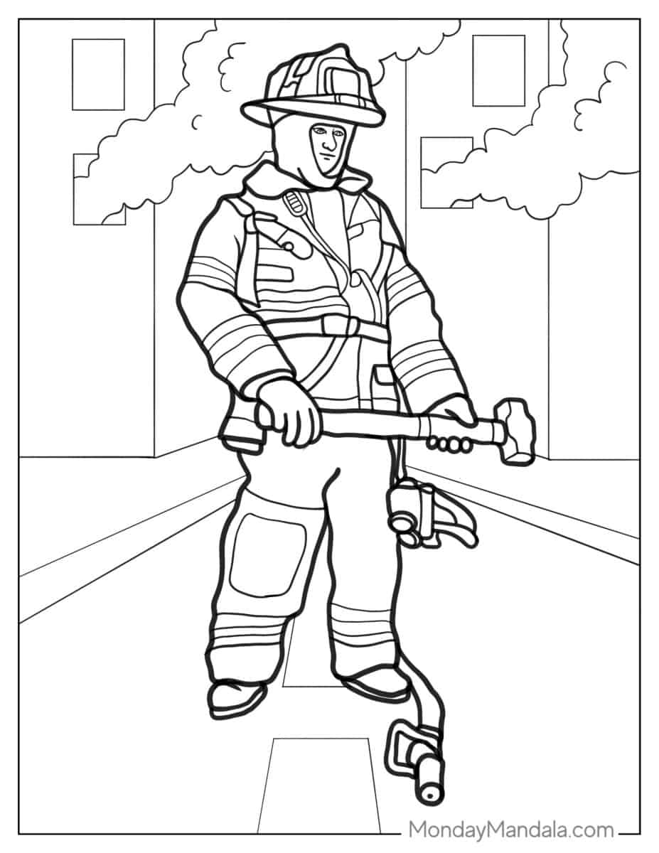 20 Firefighter Coloring Pages Free PDF Printables
