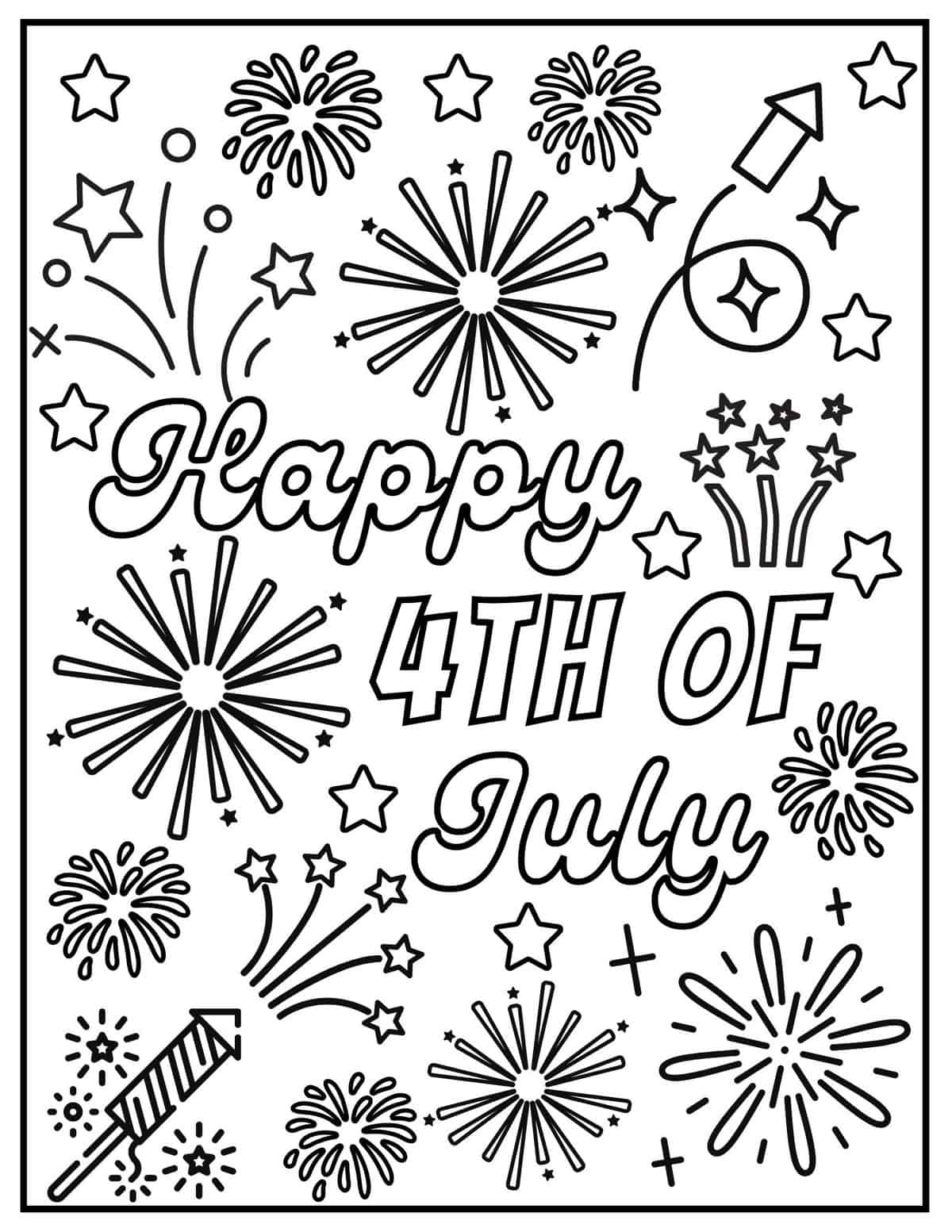 July 4th Coloring Pages Printable