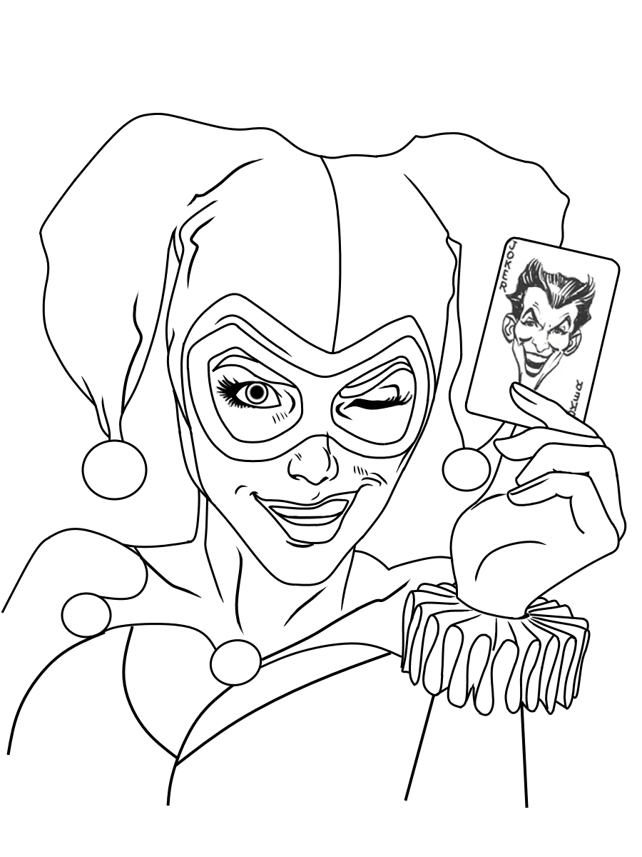 20 Free Printable Harley Quinn Coloring Pages