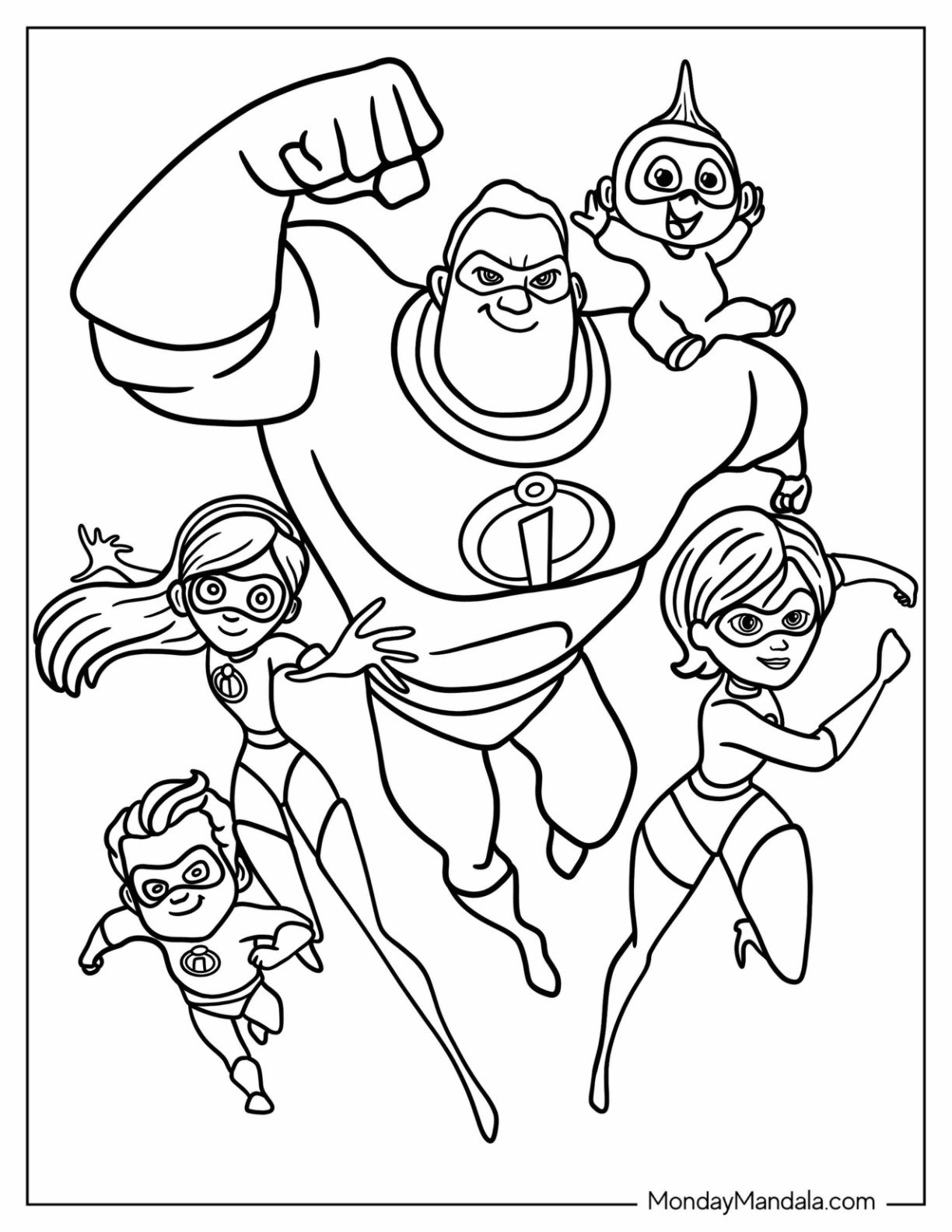 20 Incredibles Coloring Pages Free PDF Printables