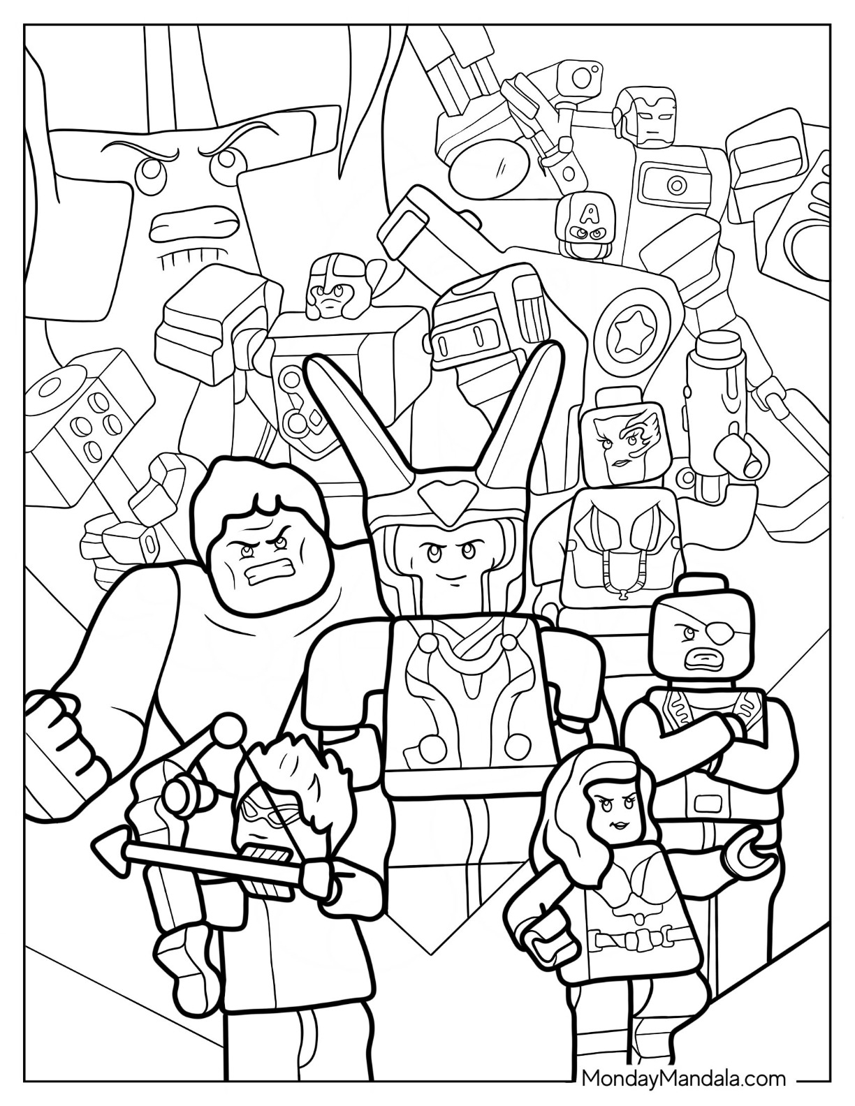 Lego Avengers Printable Coloring Pages