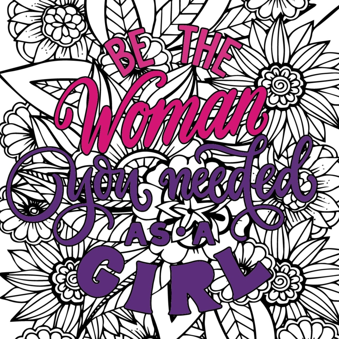 20 Printable Feminist Coloring Colouring Pages Etsy