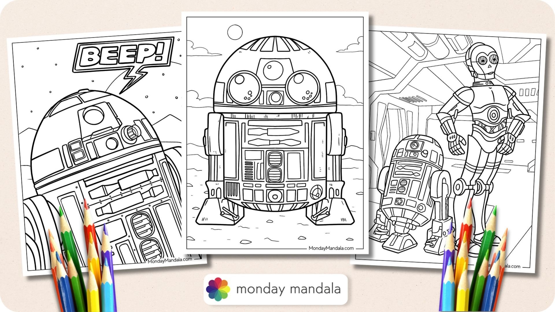 20 R2 D2 Coloring Pages Free PDF Printables 