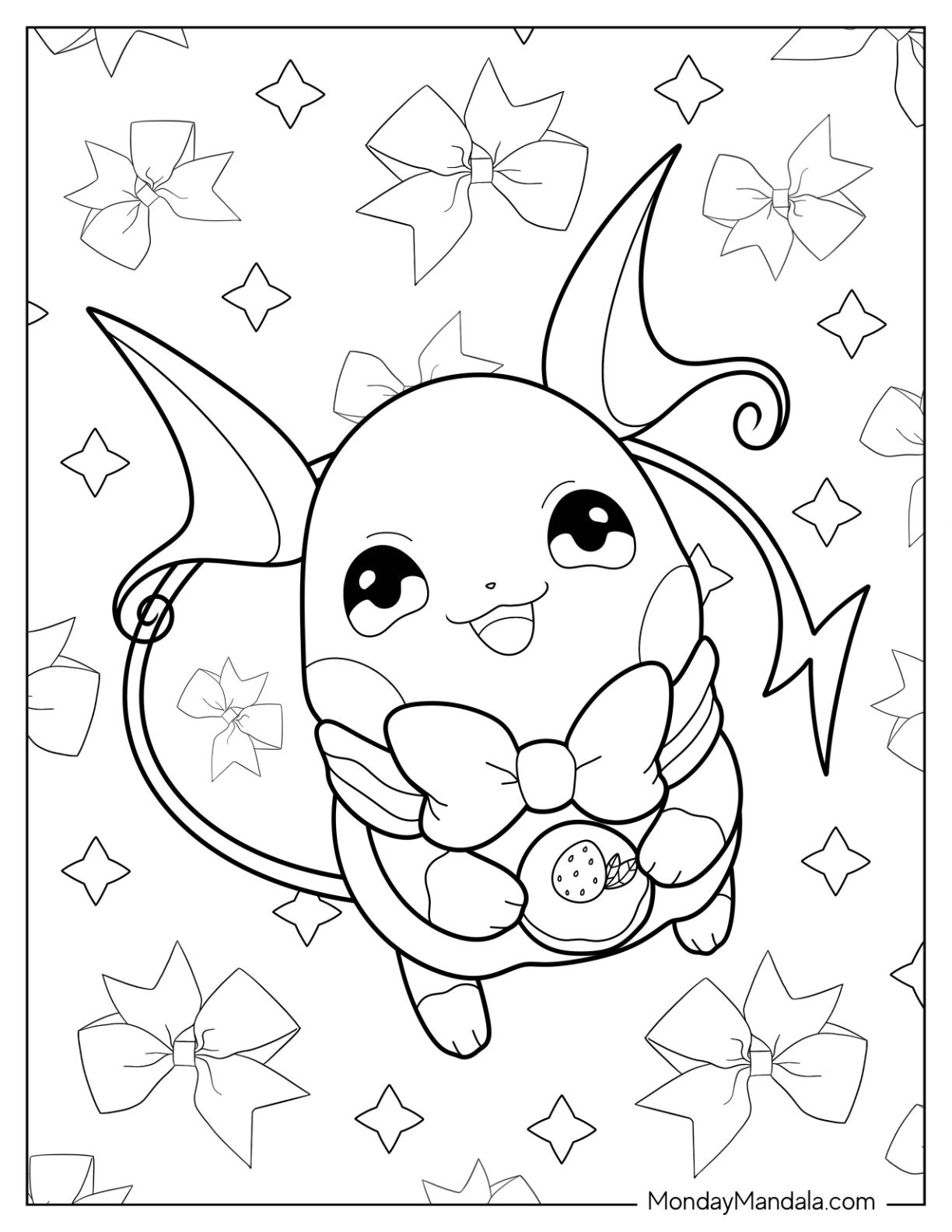 20 Raichu Coloring Pages Free PDF Printables 