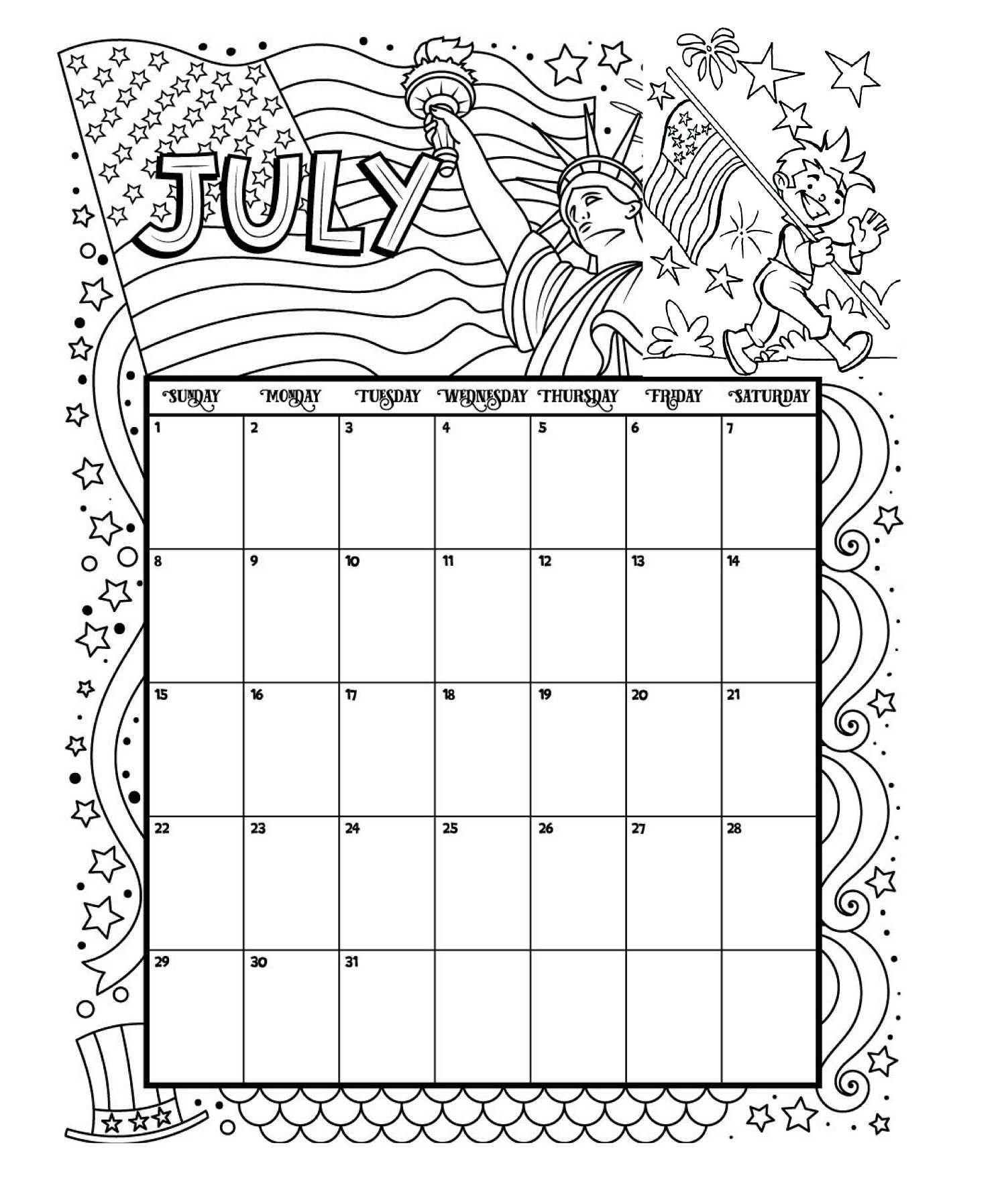 2019 Coloring Calendar Printable Printable Word Searches