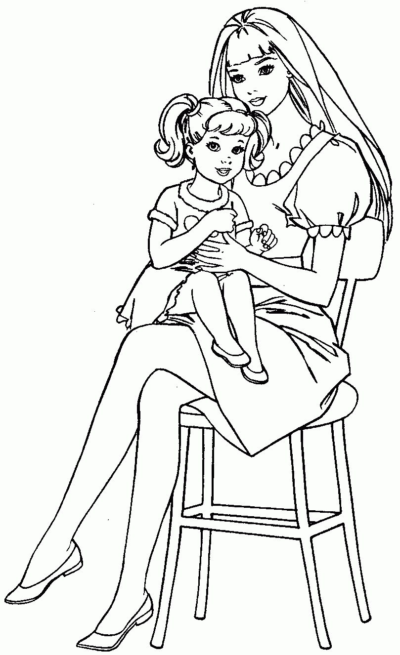 Printable Coloring Pages Barbies