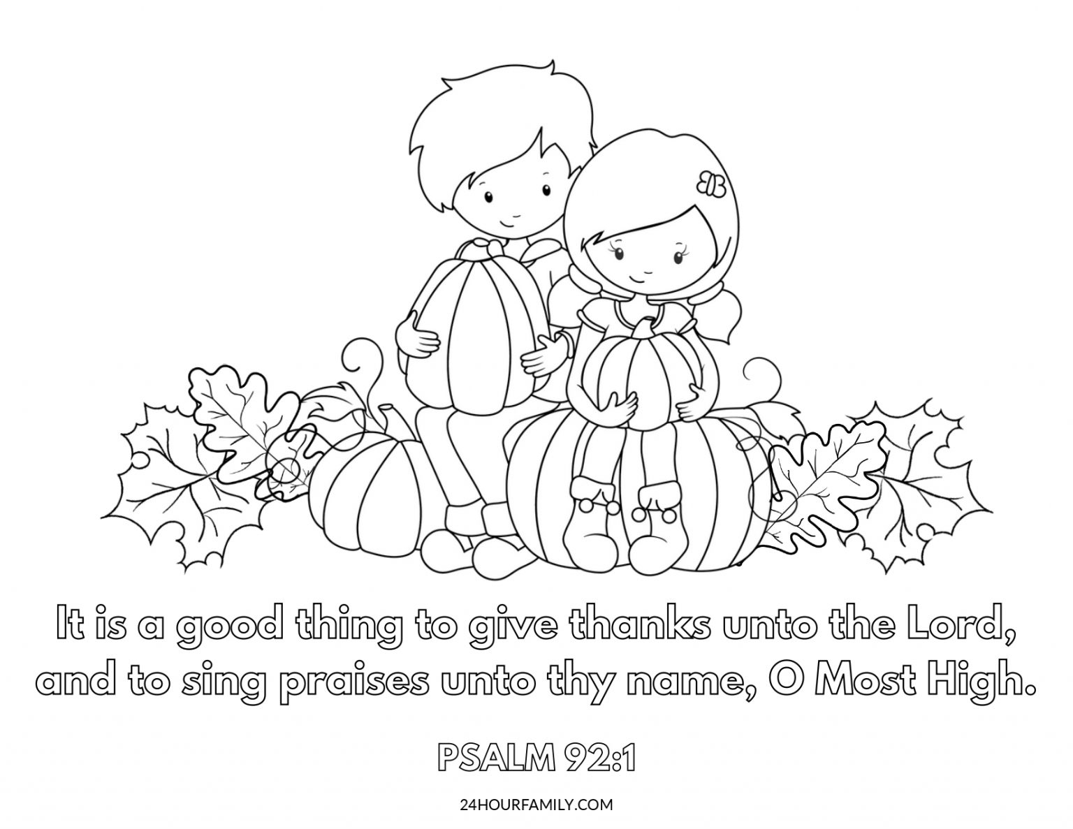 Printable Christian Thanksgiving Coloring Pages