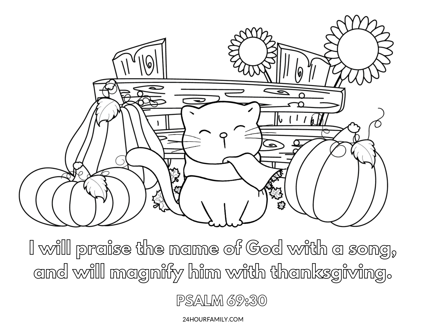 21 Free Christian Thanksgiving Coloring Pages 24hourfamily