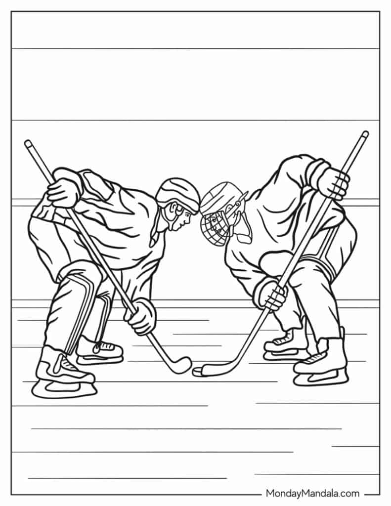 22 Hockey NHL Coloring Pages Free PDF Printables 