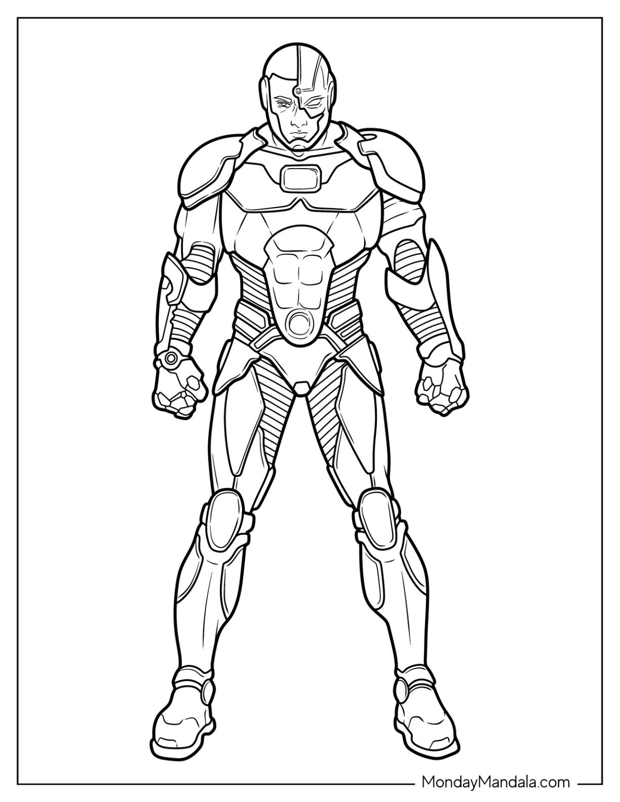 Printable Coloring Pages Cyborg