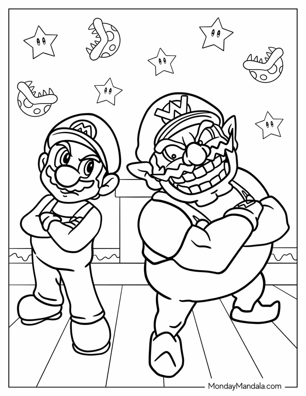 22 Wario Coloring Pages Free PDF Printables