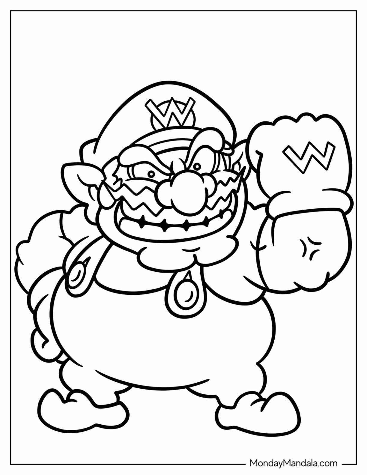 22 Wario Coloring Pages Free PDF Printables