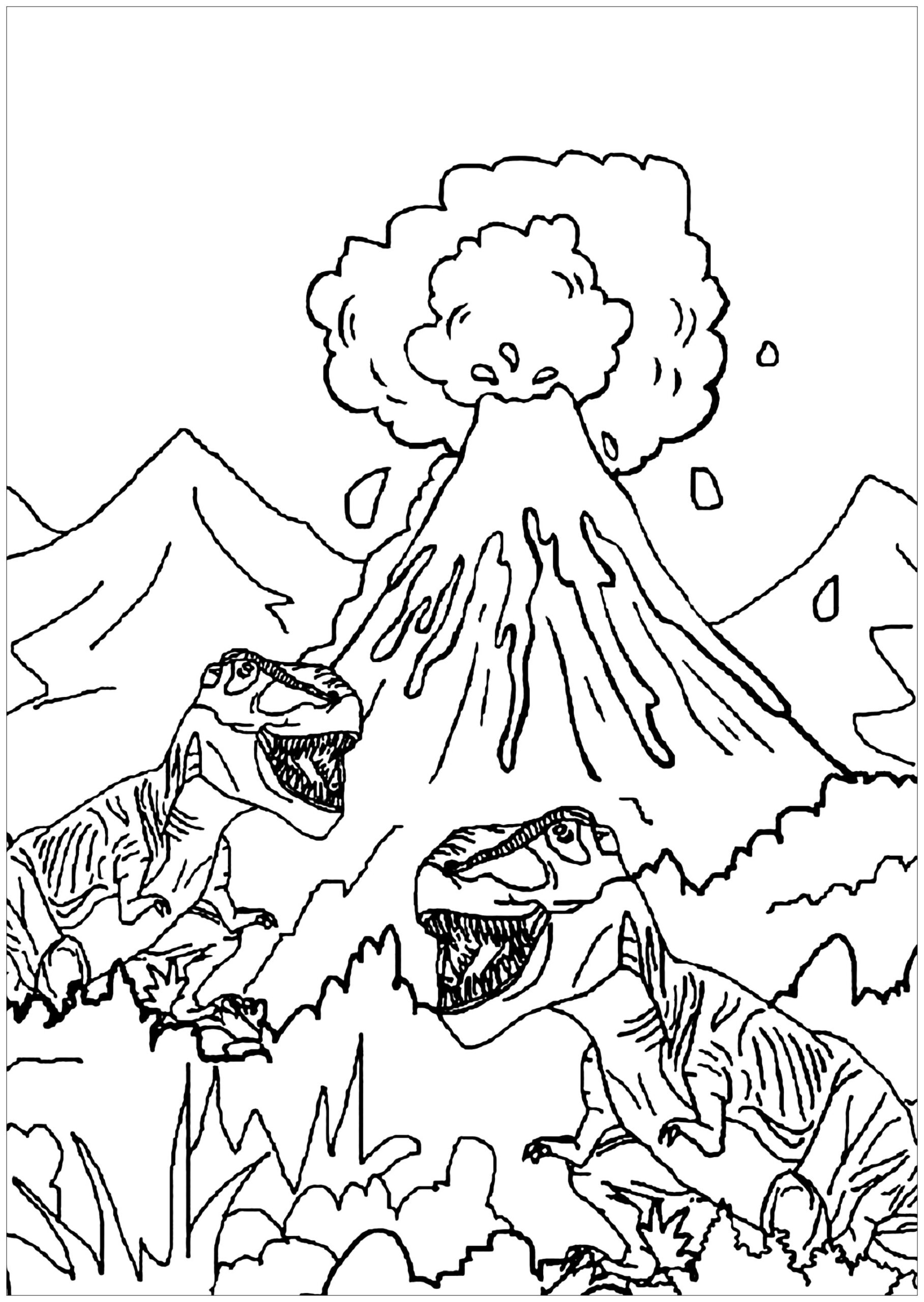 Printable Coloring Pages Dinosaurs