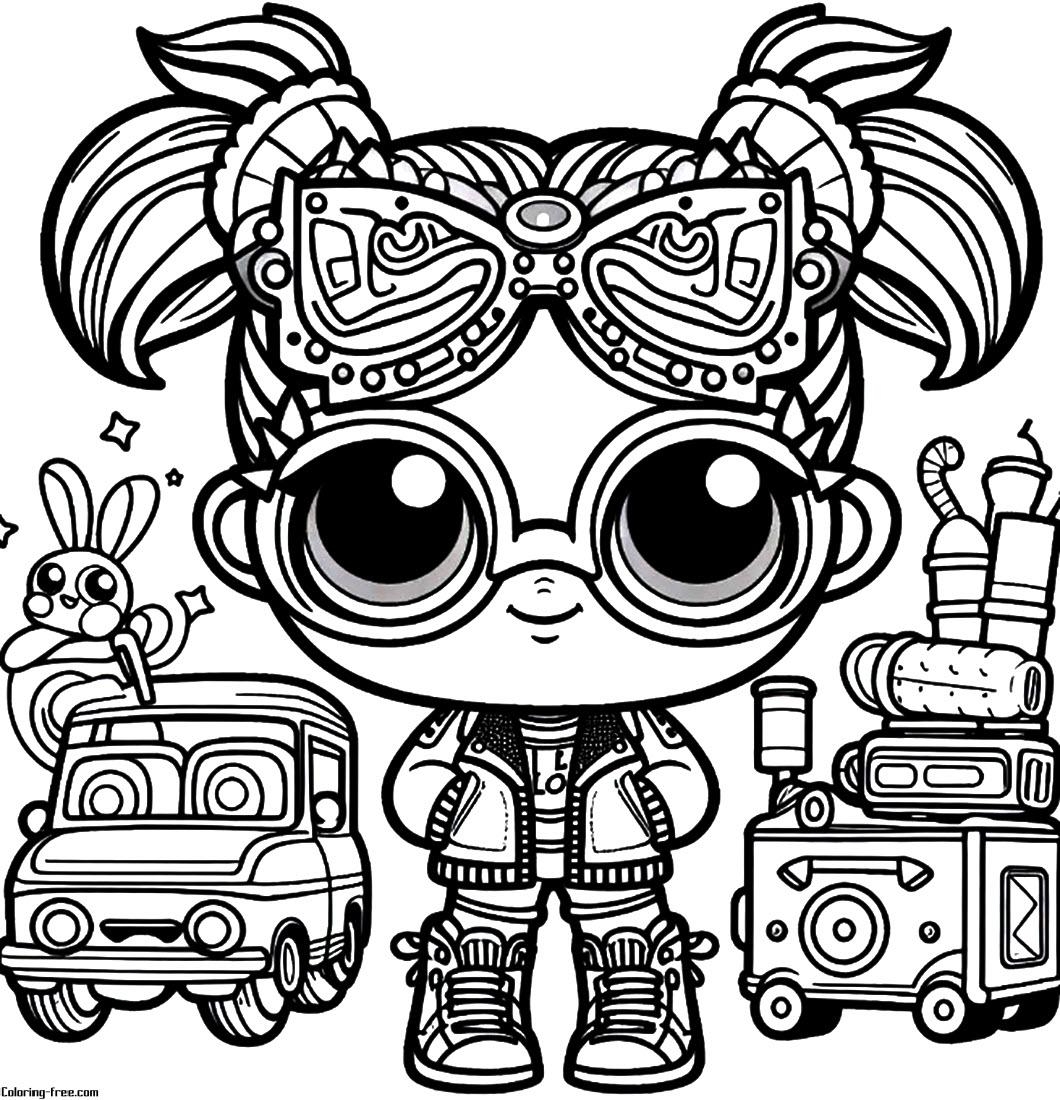 Neon Cutie Coloring Pages Printable